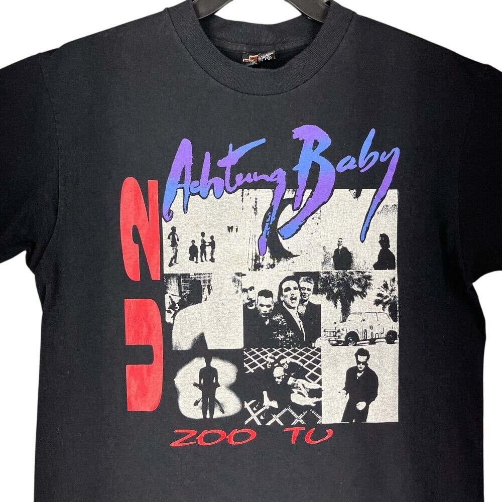 Vintage U2 Zoo TV Tour Band Tee XL Single Stitch Harley Davidson Made‎ in USA